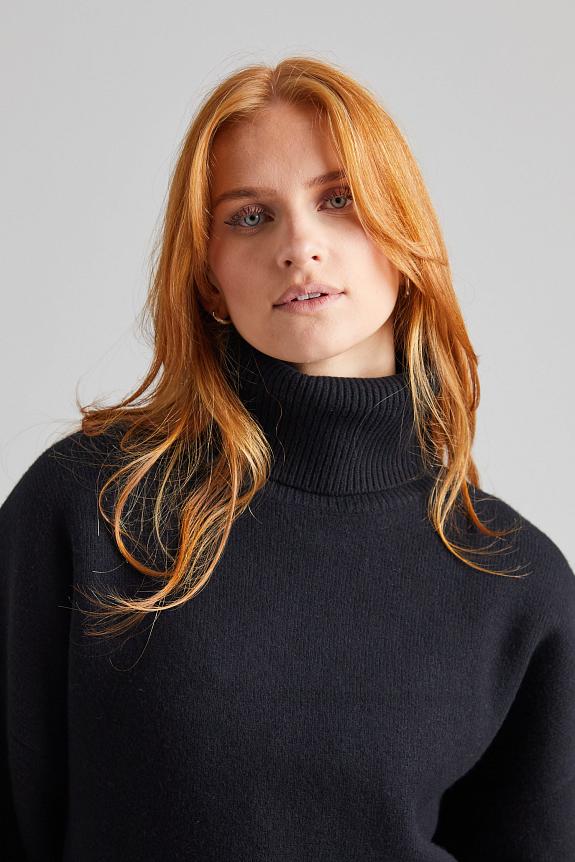 Toteme Double-knit Turtleneck Black-3