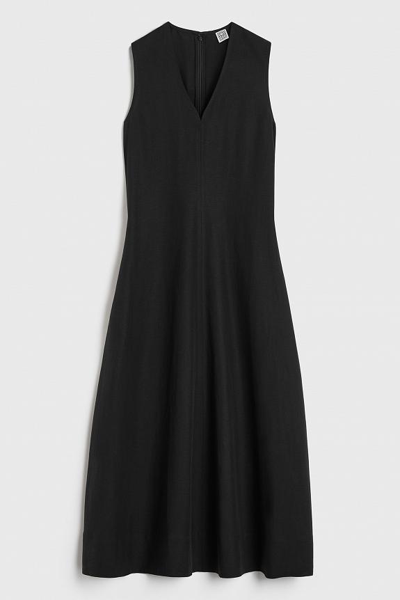 Toteme Fluid V-Neck Dress Black