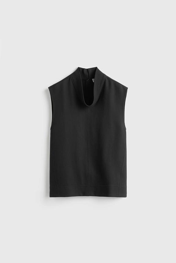 Toteme High Neck Top Black 