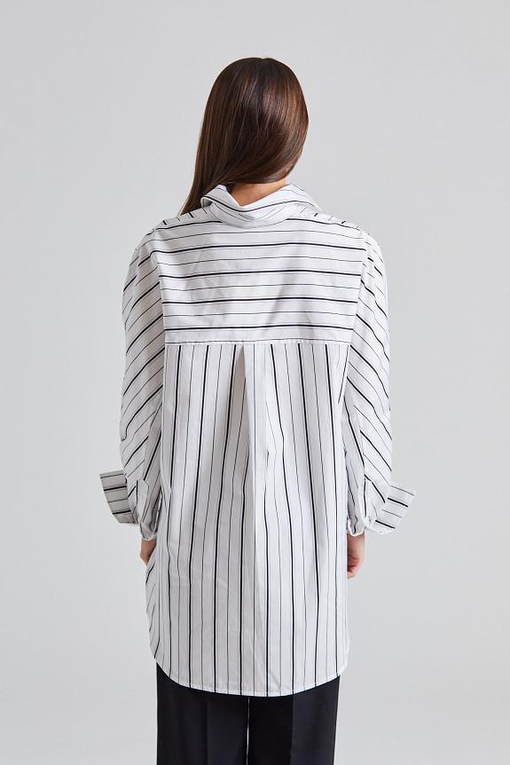 Toteme Kimono-sleeve Striped Shirt White/Black 