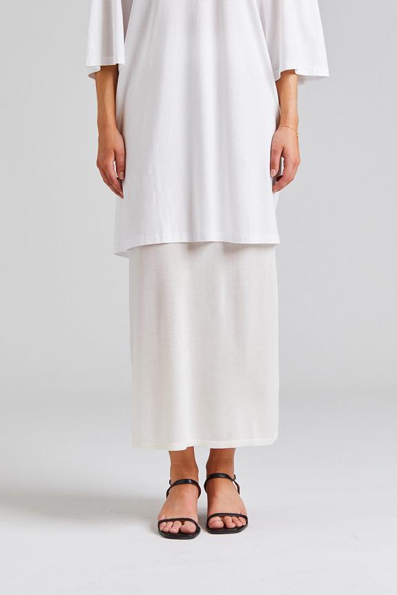 Toteme Long Knit Skirt White