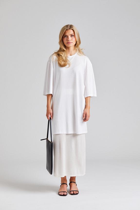 Toteme Long Knit Skirt White-1
