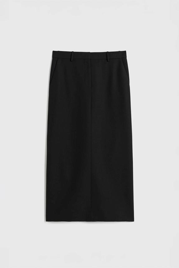 Toteme Low-Waist Straight Skirt Black