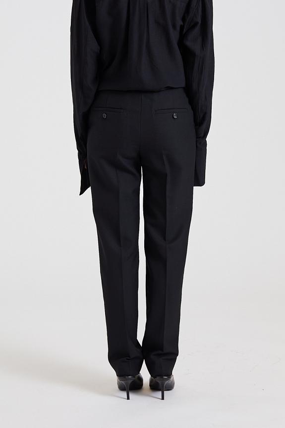 Toteme Mid-Waist Slim Trousers Black-2