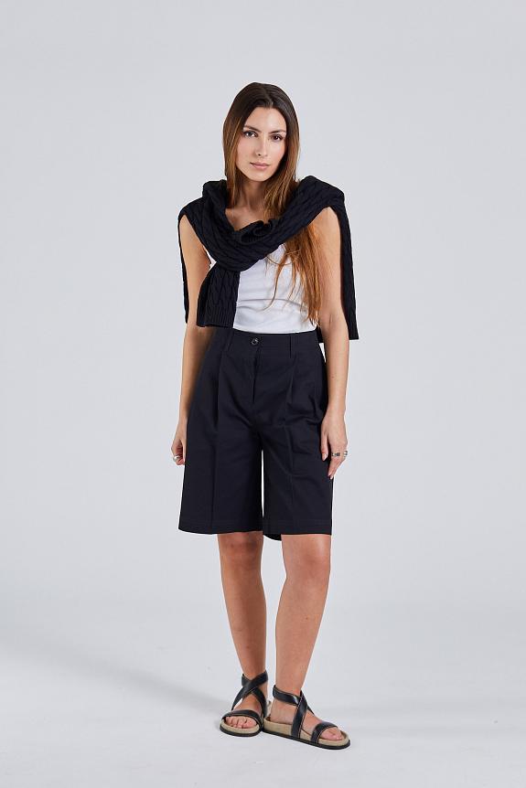 Toteme Relaxed Twill Shorts Black