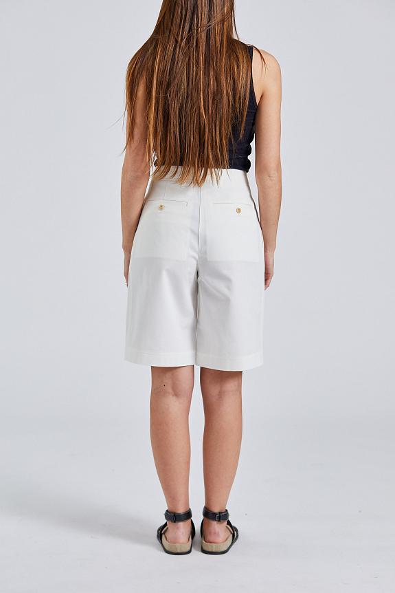Toteme Relaxed Twill Shorts White-3