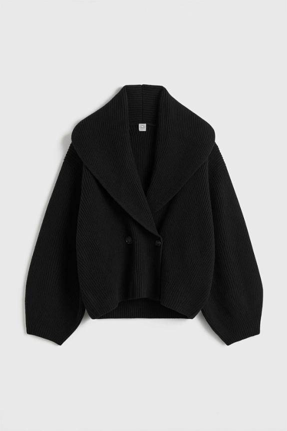 Toteme Shawl-lapel Cardigan Black 