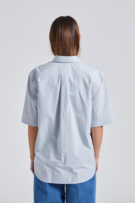 Toteme Short-sleeve Poplin Shirt Ice 