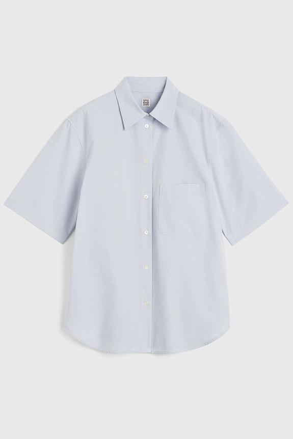 Toteme Short-sleeve Poplin Shirt Ice