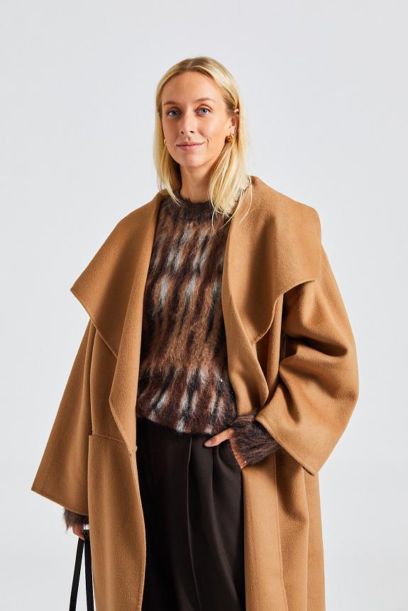 Toteme Signature Wool Cashmere Coat Camel