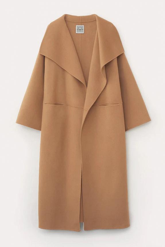 Toteme Signature Wool Cashmere Coat Camel