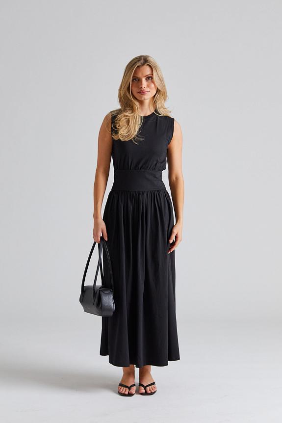 Toteme Sleeveless Cotton Tee Dress Black