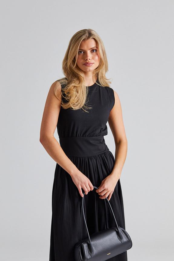 Toteme Sleeveless Cotton Tee Dress Black-2