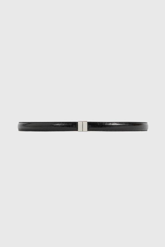 Toteme Slide Clasp Naplack-Leather belt Black