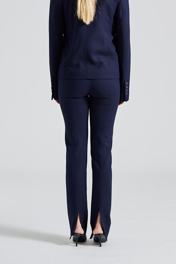 Toteme Slim Crepe Suit Trousers Navy-2