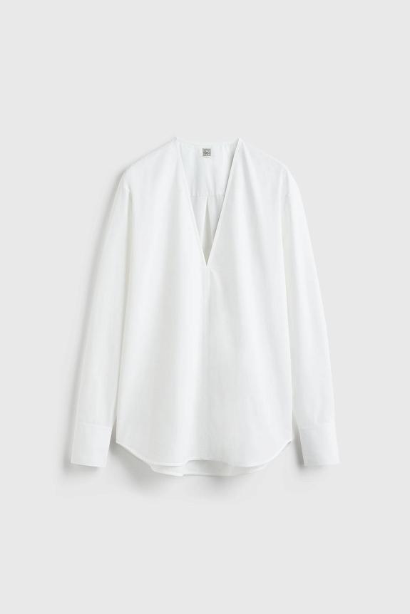 Toteme V-Neck Shirt White 