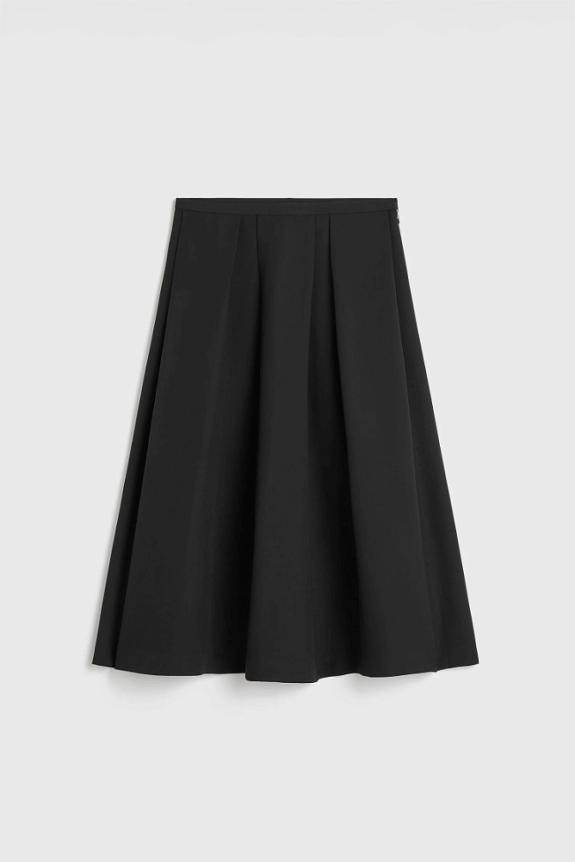 Toteme Wool Silk Twinflower Skirt Black