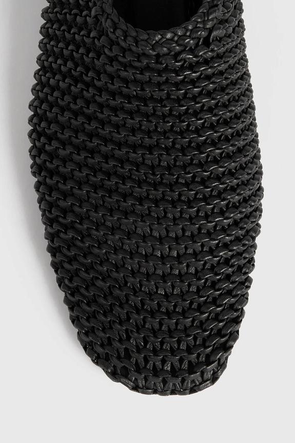 Toteme Woven Leather Ballerinas Black-3