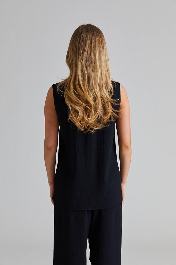 Toteme Woven Stripe Top Black 