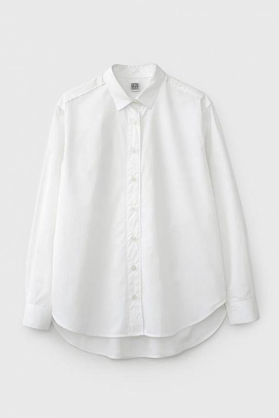 Toteme Signature Cotton Shirt White-4
