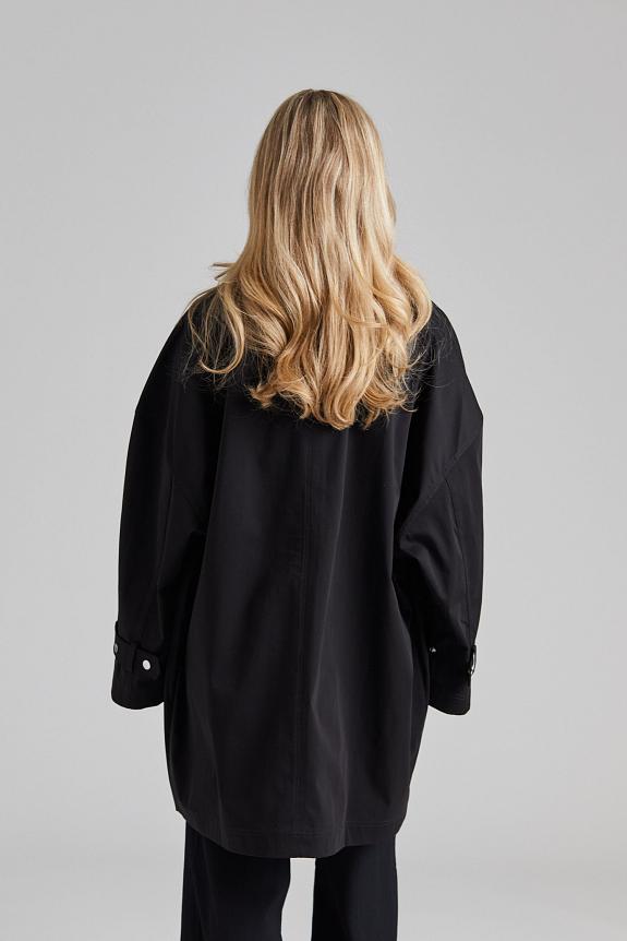 Toteme Oversized Trench Jacket Black-5
