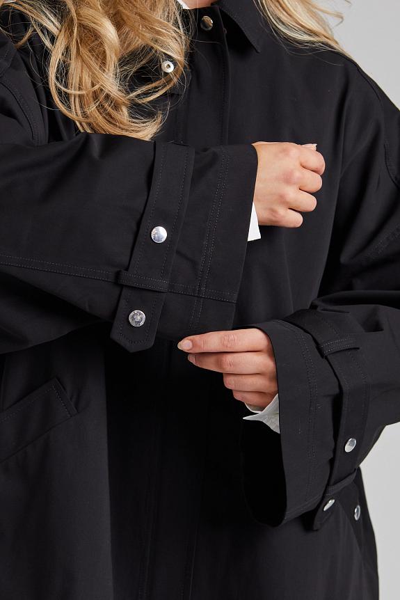 Toteme Oversized Trench Jacket Black-1
