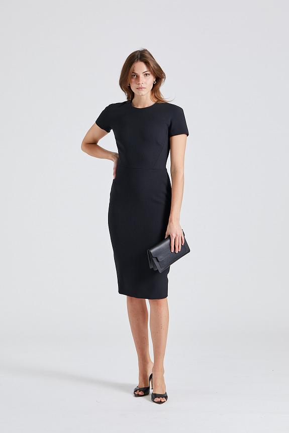 Victoria Beckham T-Shirt Fitted Dress Black-2