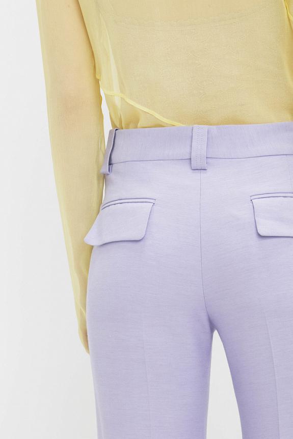 Victoria Beckham Tailored Straight Leg Trouser Lavender-5