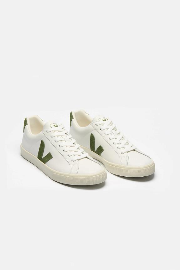 Veja Esplar Logo Leather Extra White Kiwi-1
