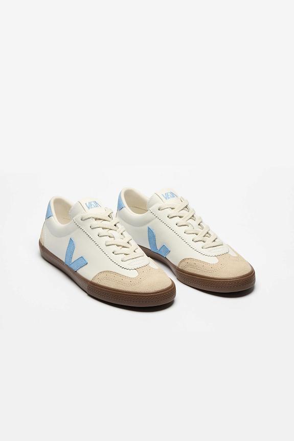 Veja Volley Leather White Aqua Bark-1