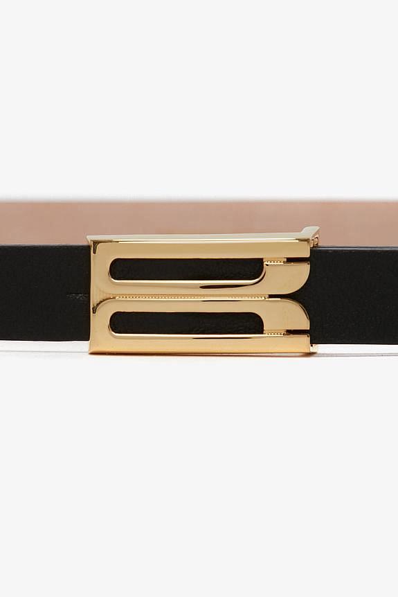 Victoria Beckham Micro Frame Belt Black Smooth Leather-1