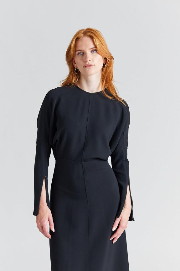 Victoria Beckham Dolman Midi Dress Black 