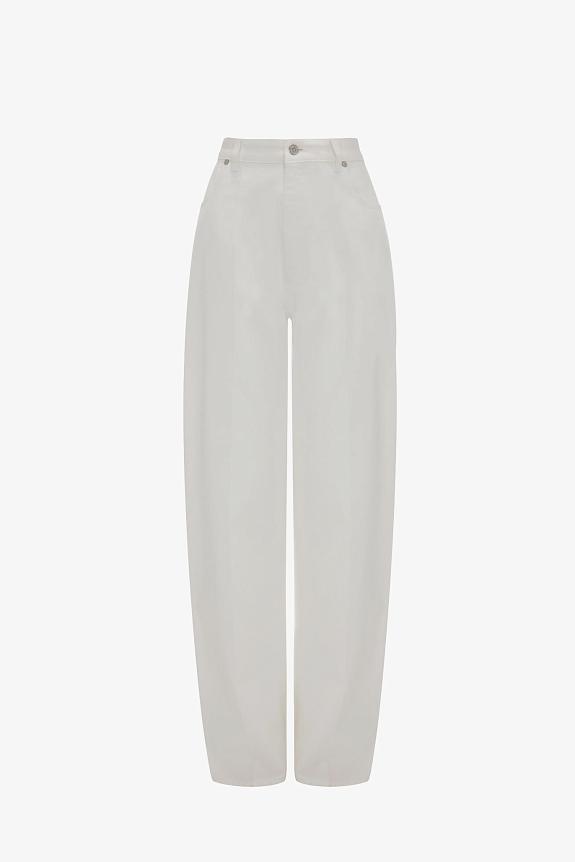 Victoria Beckham High Waist Cinch Jean Washed White-2