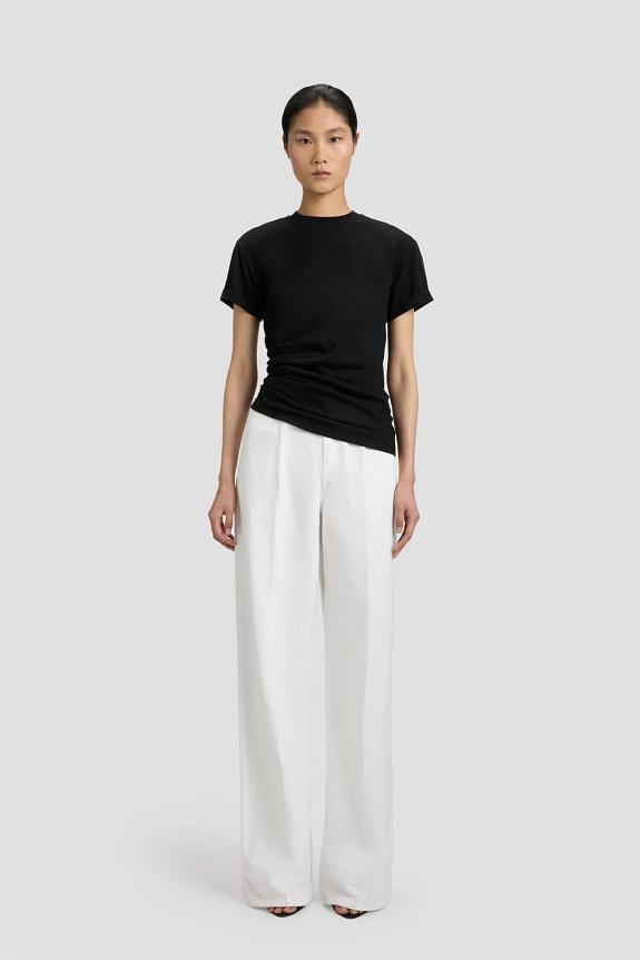 Victoria Beckham High Waist Cinch Jean Washed White