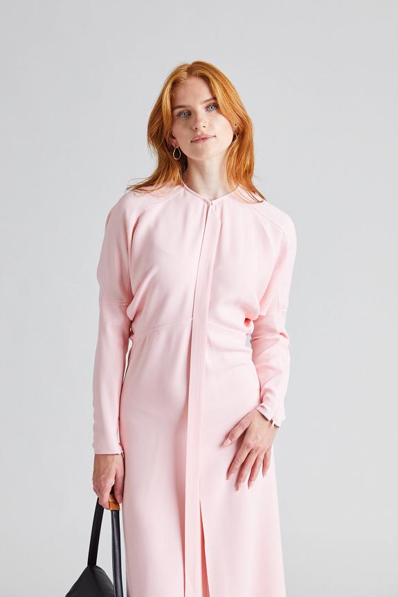 Victoria Beckham Keyhole Dolman Midi Dress Candyfloss 