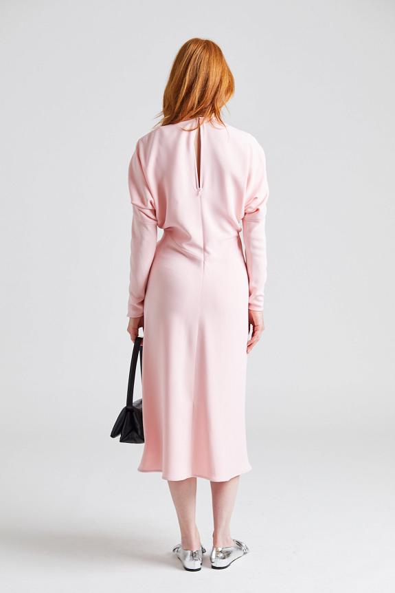 Victoria Beckham Keyhole Dolman Midi Dress Candyfloss 