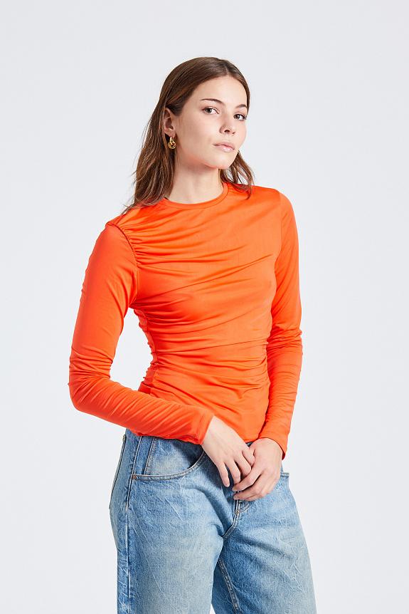 Victoria Beckham Long Sleeve Top Coral-1