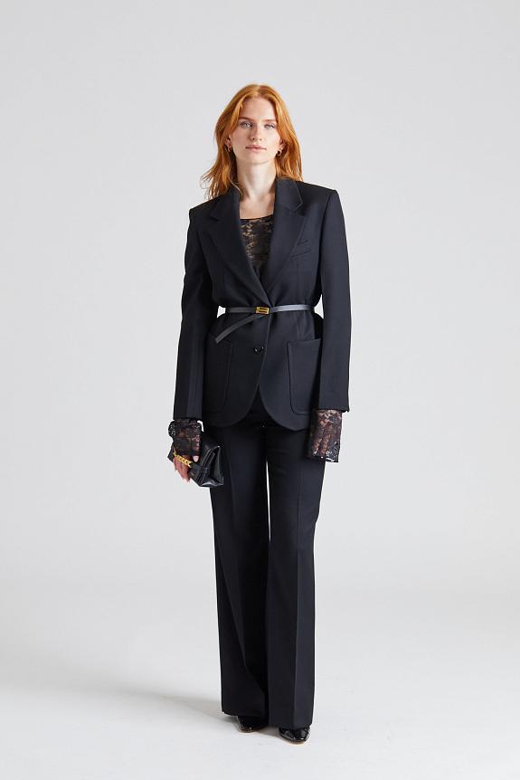 Victoria Beckham Patch Pocket Jacket Black-1