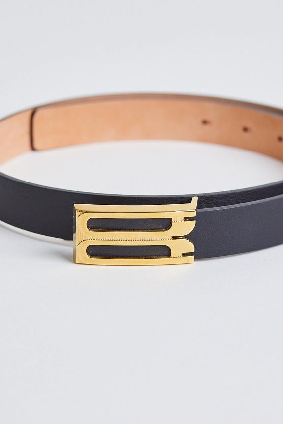 Victoria Beckham Regular Frame Belt Black Smooth Leather-1