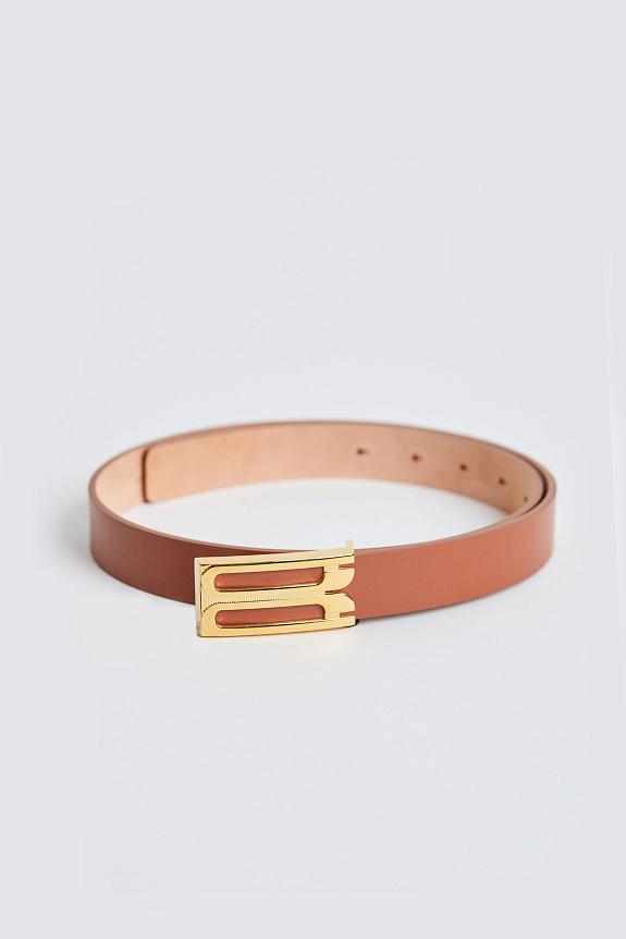 Victoria Beckham Regular Frame Belt Tan Smooth Leather