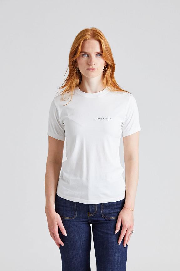 Victoria Beckham Shrunken Logo Tee White
