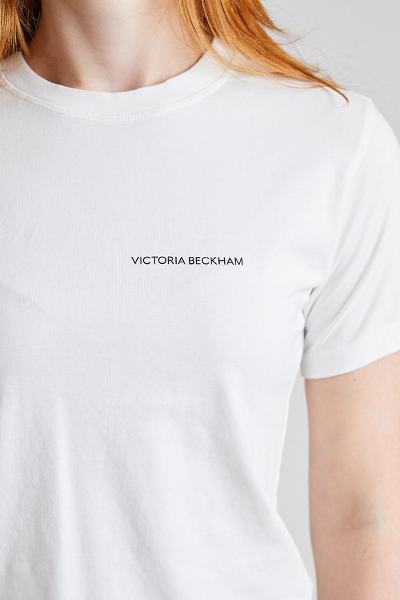 Victoria Beckham Shrunken Logo Tee White