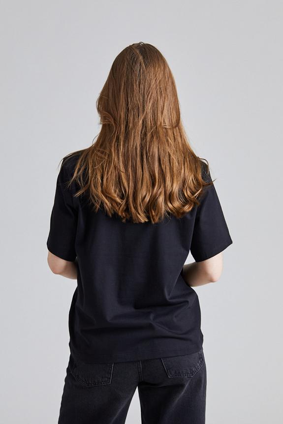 Victoria Beckham Slogan Tee Black Fashion Stole My Smile 