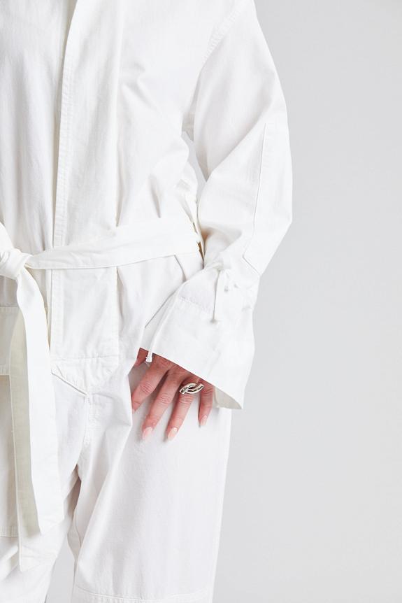 Victoria Beckham Utility Jumpsuit Washed White 