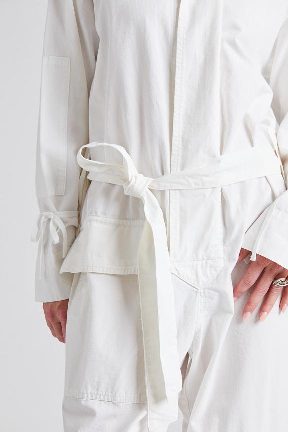 Victoria Beckham Utility Jumpsuit Washed White 