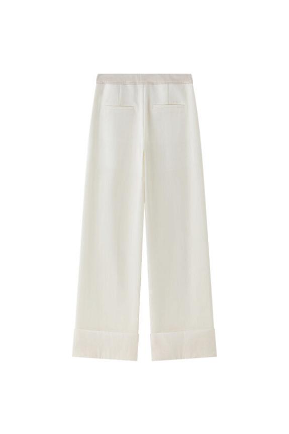 Julie Josephine Cosmos Wide Leg Trousers Ivory