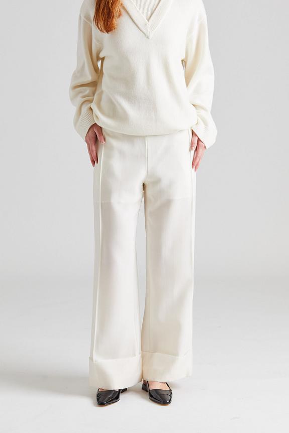 Julie Josephine Cosmos Wide Leg Trousers Ivory