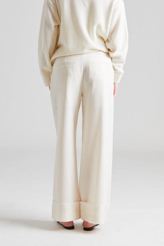 Julie Josephine Cosmos Wide Leg Trousers Ivory