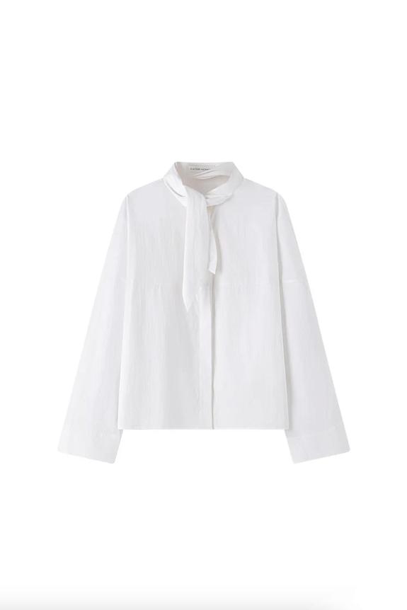 Viktoria Chan Kaz Wide Shirt White-2