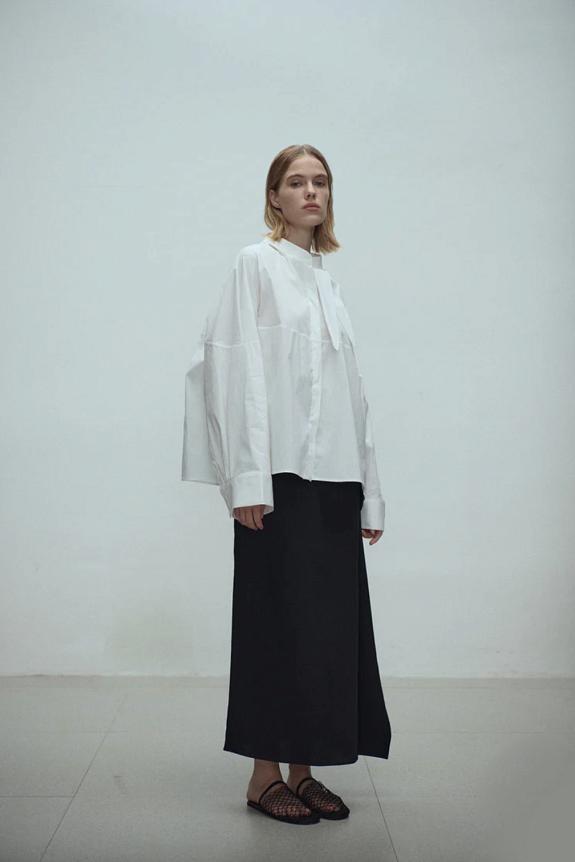 Viktoria Chan Kaz Wide Shirt White